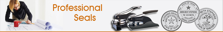 Order Embossing Professional Seals or Rubber Stamp Professional Seals online at Wholesale. For Engineers, Architect, Geologist, Land Surveyor, Appraisers.